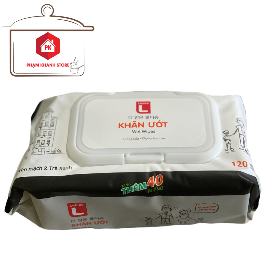 KHĂN ƯỚT GIA ĐÌNH 120 MIẾNG CHOICE L LOTTE TIỆN DỤNG