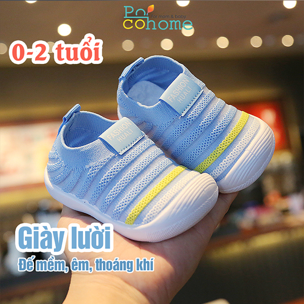 Giày lười trẻ em 0-2 tuổi phong cách Hàn Quốc kiểu dáng dễ thương, giày cho bé mới biết đi mềm nhẹ thoáng khí HOT