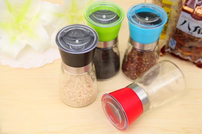 Hủ xay tiêu thuỷ tinh cao cấp - hủ xay tiêu cầm tay - Cối xay hạt tiêu bằng thủy tinh