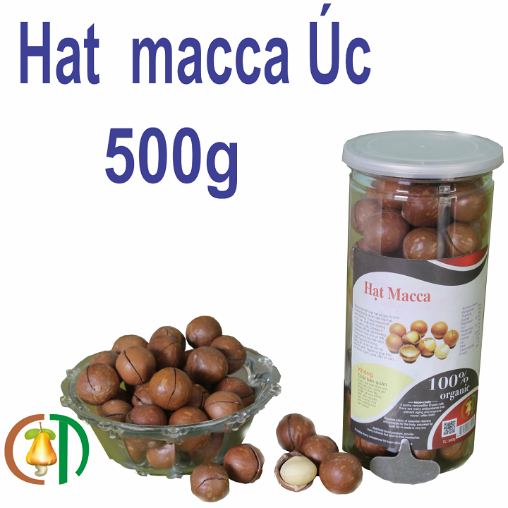 Hạt macca úc nứt vỏ, chuẩn hàng úc, kèm khóa tách 250g-500g