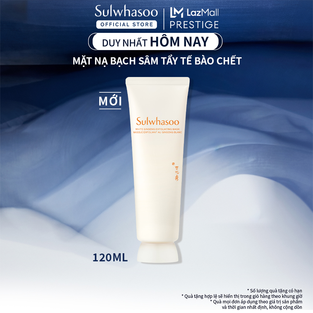 SULWHASOO MẶT NẠ BẠCH SÂM TẨY TẾ BÀO CHẾT WHITE GINSENG EXFOLIATING MASK 120ml