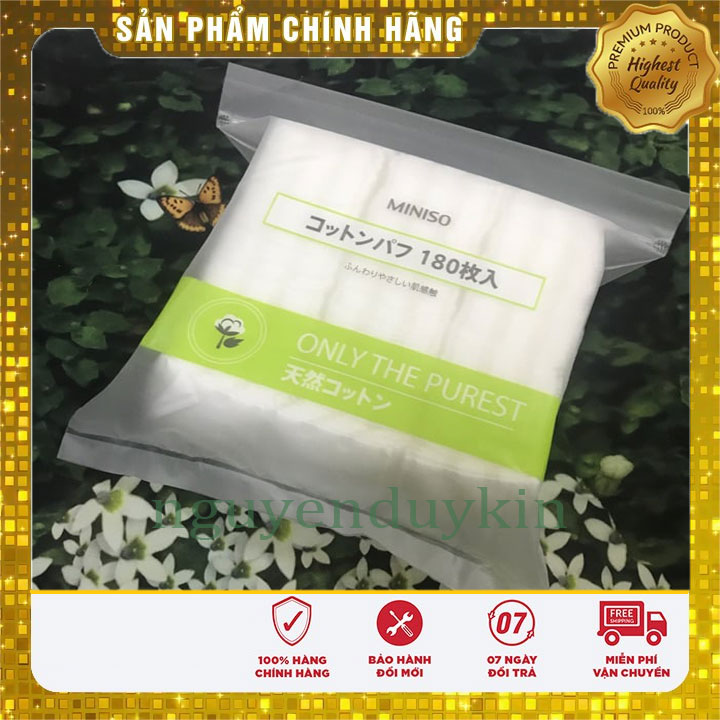 BÔNG TẨY TRANG MINISO NHẬT BẢN GÓI 180 MIẾNG