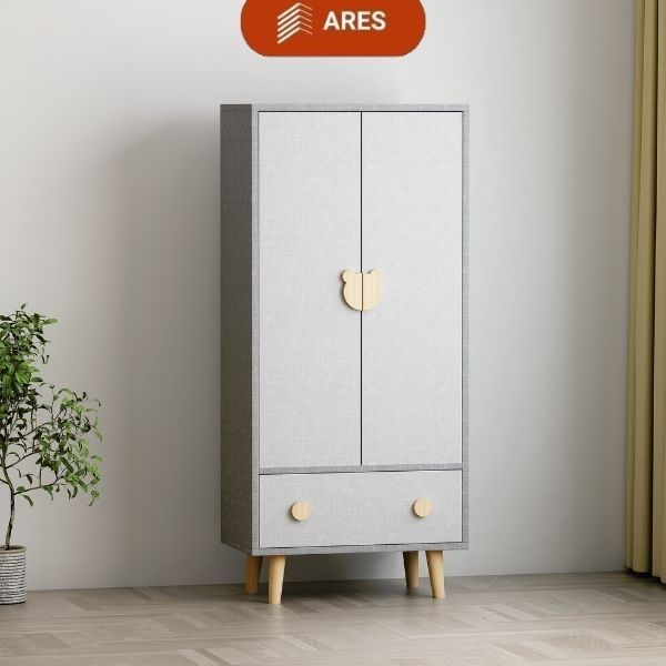 Tủ quần áo trẻ em 2 cánh có ngăn kéo - GP123