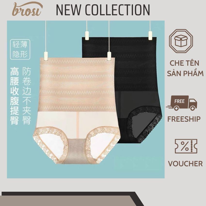 Quần gen nữ nịt bụng mặc váy, siết eo thon giảm mỡ, nâng mông - quần lót nữ nịt bụng định hình bụng dưới BROSI