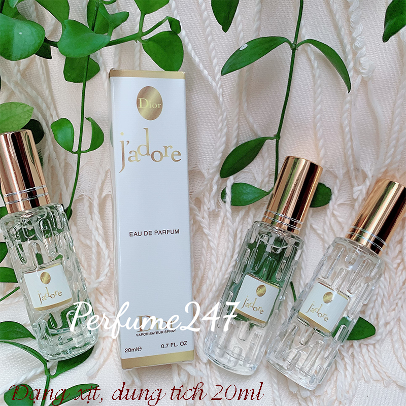 Combo 3 chai nước hoa nữ mini 20ml dạng xịt thơm lâu-mùi jdore