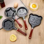 chảo rán mini chống dính bằng thép không gỉ hình hoạt hình