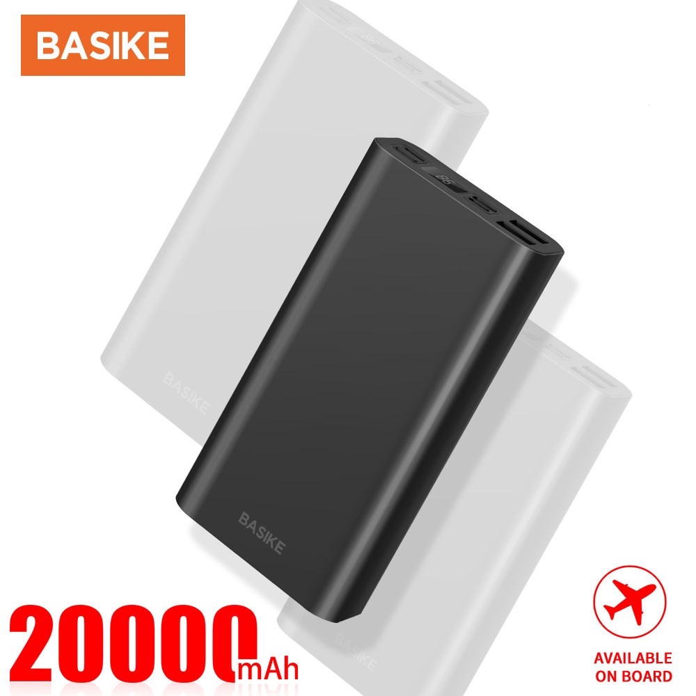 Sạc dự phòng 20000mAh 10W 2.1A  Hiển thị kỹ thuật số Pin dự phòng  Đầu ra kép đầu vào kép Nộp đơn sạc iPhone 8 khoảng 7 lần cho huawei samsung xiaomi
