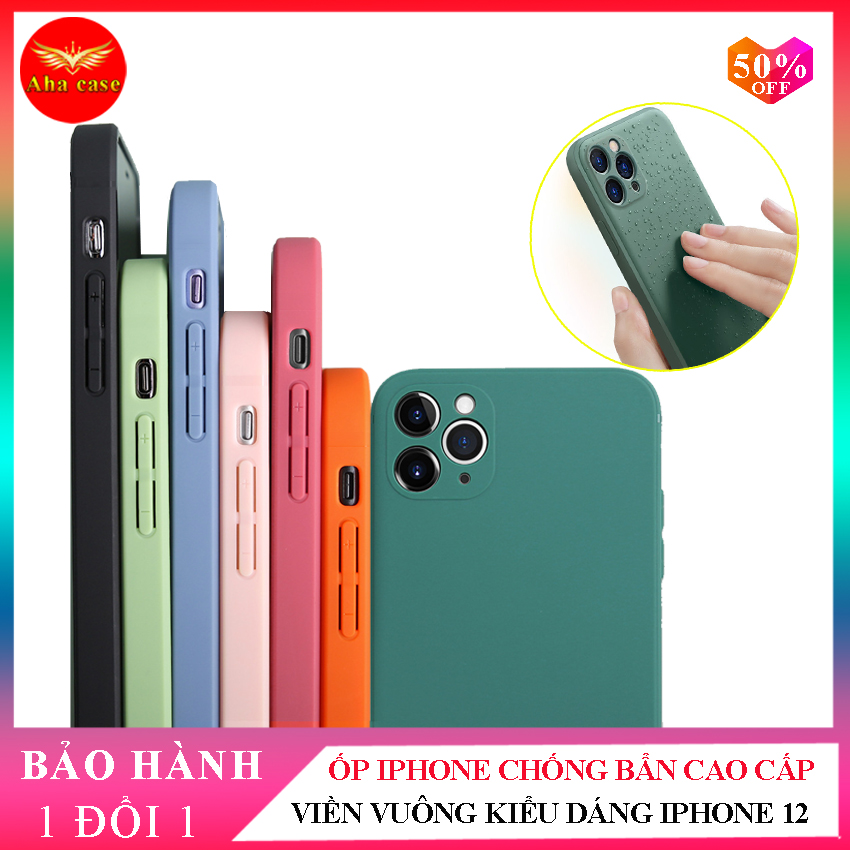 Ốp lưng iPhone chống bẩn viền vuông như iphone 12 - Ốp Dẻo chống sốc, bảo vệ Camera iphone 6/6s/6plus/6splus/7plus/8plus/x/xs/xsmax/11//11ro/11promax/ ip 12/ 12 Pro max đẹp chất lượng