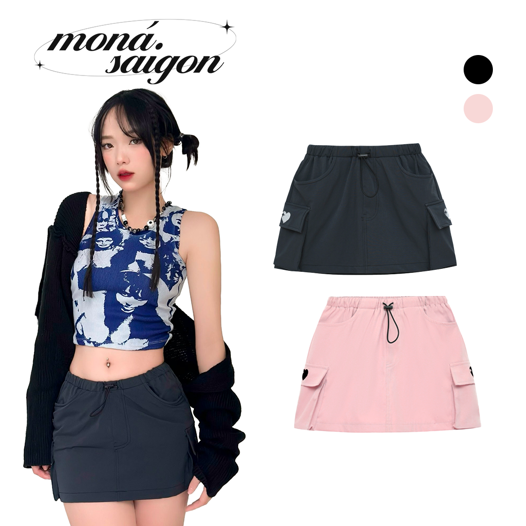 Chân váy túi hộp cargo moná - box