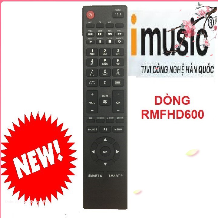 Remote điều khiển tivi imusic smart mẫu 4