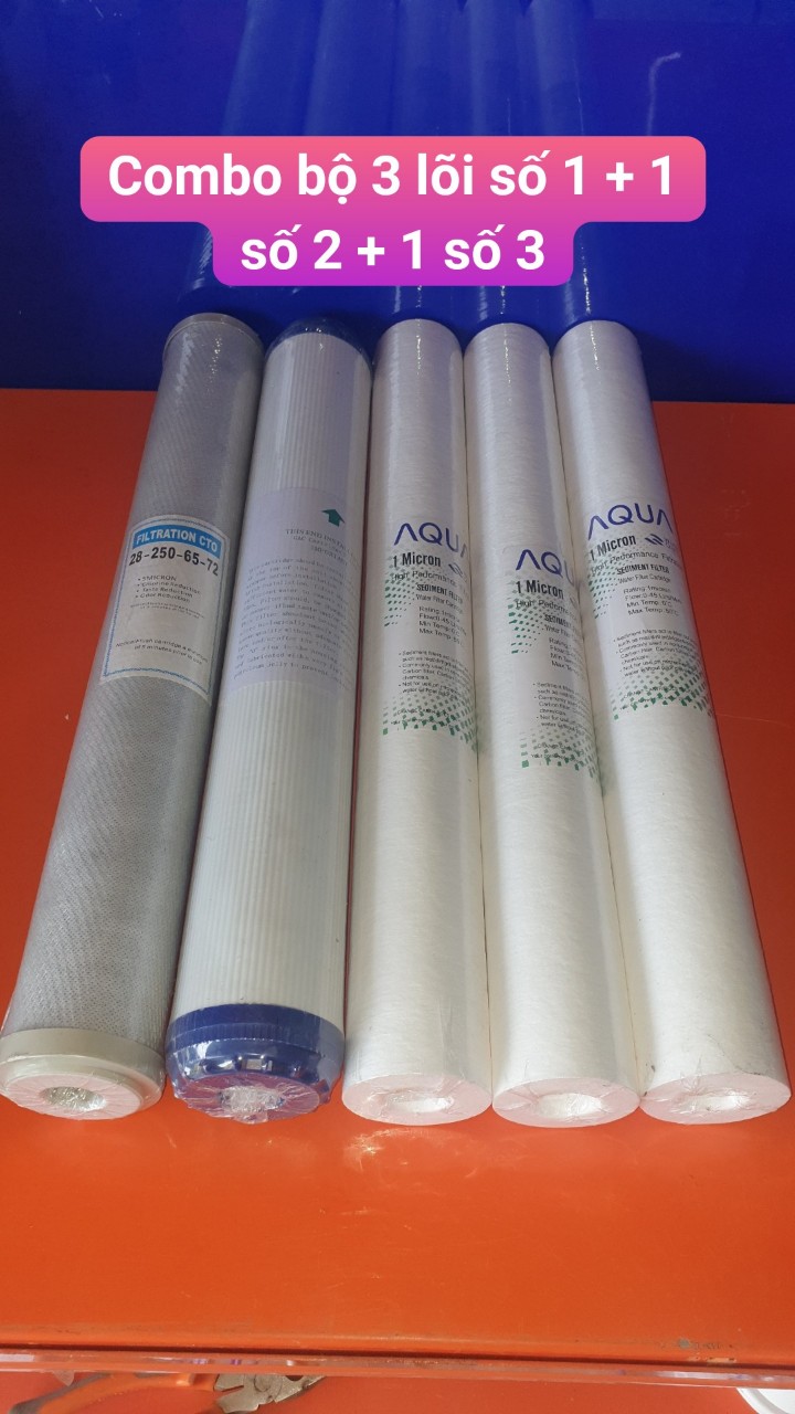 Combo bộ 5 lõi lọc nước 20inch