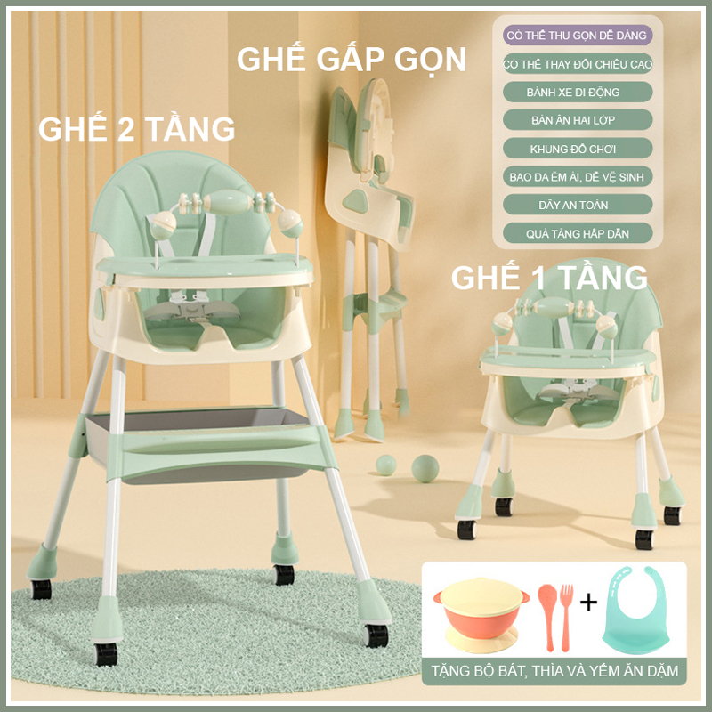 Ghế ăn dặm bản nâng cấp .Ghế ăn dặm cao cấp cho bé. Ghế ngồi ăn cho bé. Ghế cho bé có bánh xe