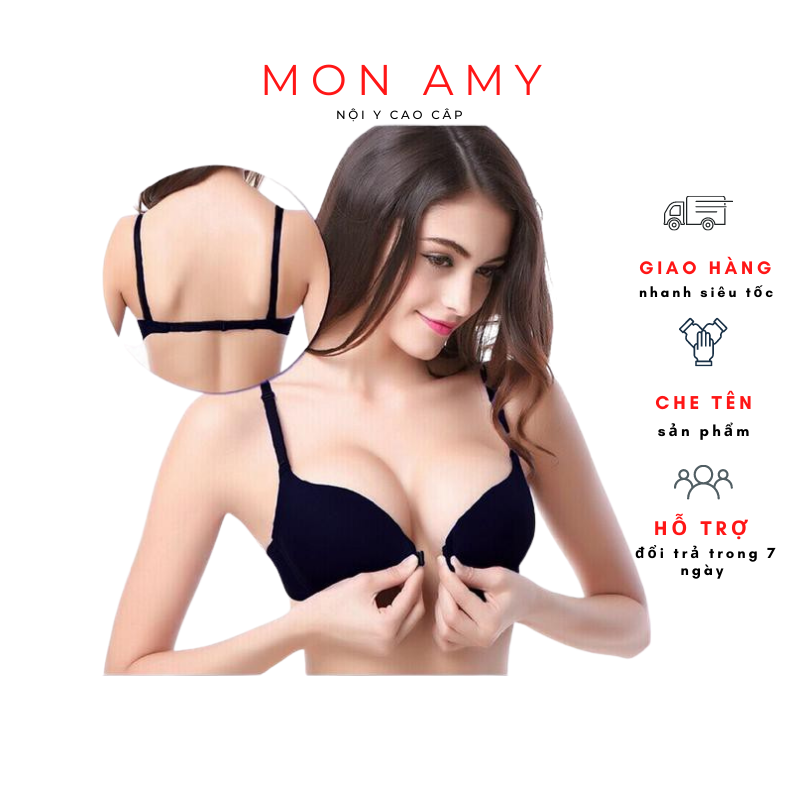 Áo lót, áo ngực mon amy cài ngực trước dây mảnh nâng ngực 1501