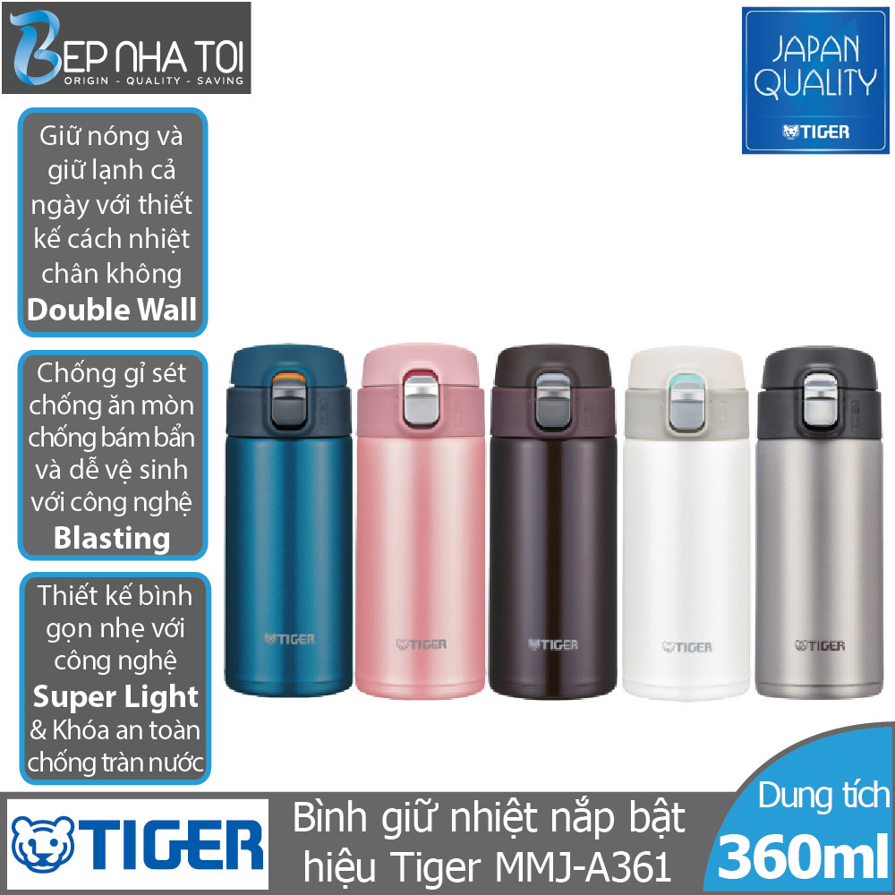 Bình giữ nhiệt Tiger nắp bật MMJ-A361 (360ml)