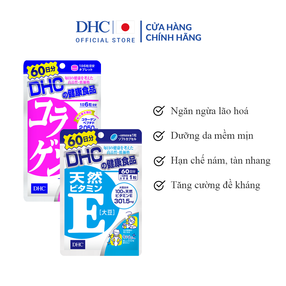 Combo tpbvsk dhc collagen + natural vitamin e 60 ngày