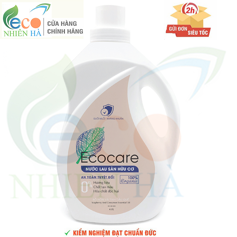 Nước lau sàn hữu cơ đuổi muỗi tinh dầu Quế 4L thương hiệu Ecocare