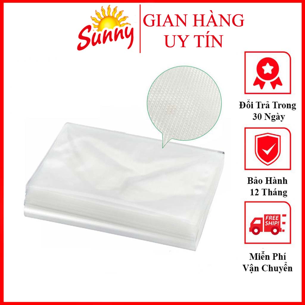 Bộ 10 túi hút chân không thực phẩm Size 18x25 - Túi nhám 1 mặt , túi hút cùng cho máy Vacuum Sealer, Túi hút chân không gia đình - Sunny Store 88