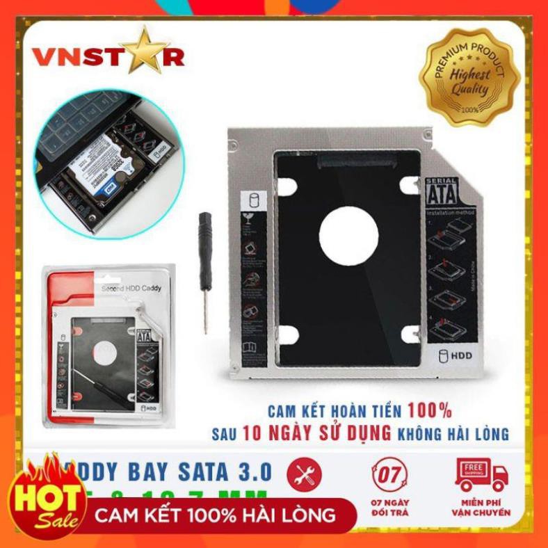 Caddy bay HDD sSD sata 3 9.5mm/12.7mm - khay ổ cứng thứ 2 cho laptop cam kết hàng đúng mô tả chất lượng đảm bảo an toàn đến sức khỏe người sử dụng đa dạng mẫu mã