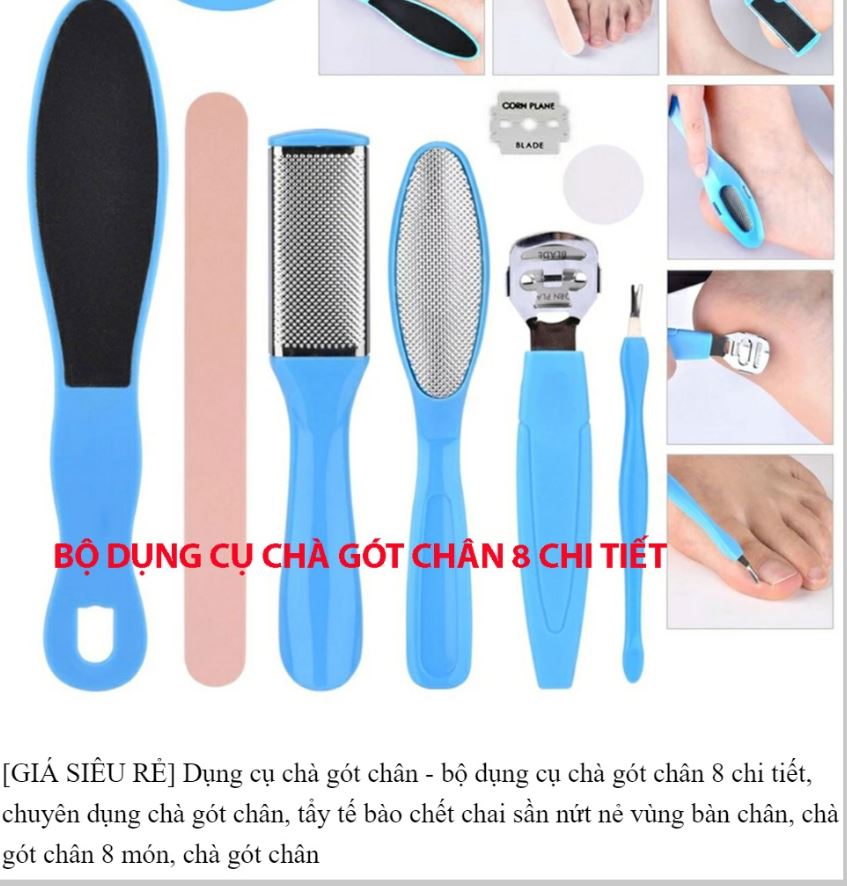 Tẩy tế bào chết Gót Chân gồm 8 món