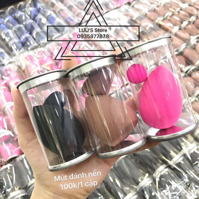 [nhập raisingstar18, giảm 30k cho đơn 99k]bông mút đánh nền (set bông lớn + nhỏ)