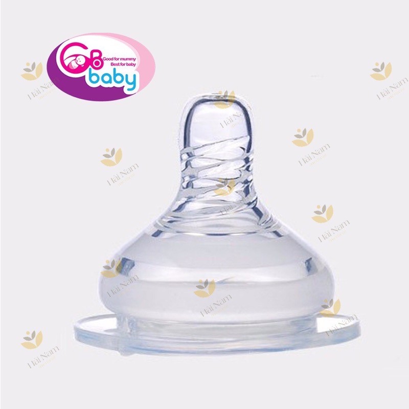 Vỉ 2 núm ti / Núm ty silicon siêu mềm cổ rộng GB-BABY đủ size S,M,L,Y (chính hãng) Phụ kiện thay thế cho bình sữa cổ rộng