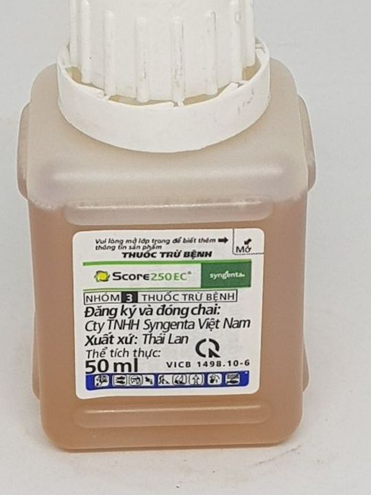 thuốc trừ nấm bệnh cây trồng SCORE 250EC trừ bệnh phấn trắng; thán thư; sương mai; lở cổ rễ, cháy bìa lá; đốm lá, chai 50ml #score