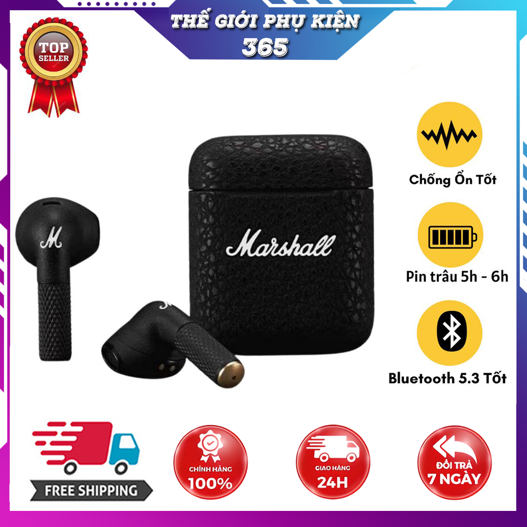 Tai Nghe Bluetooth Không Dây Marshall Mino3 Âm bass mạnh mẽ, Chống ồn ANC, Chuẩn âm thanh , kháng nước tốt ,chuẩn chống nước IPX5, Tương thích nhiều thiết bị