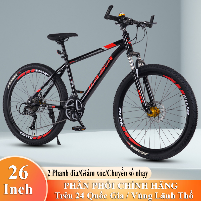 Xe đạp thể thao 26 inch JiaSa chính hãng giảm xóc tốt ,xe đạp ngoài trời dã ngoại phanh đĩa đôi , chuyển số nhạy , xe đạp thể thao người lớn , xe đạp đường phố , xe đạp thể thao giá rẻ , xe đạp fixed đường trường