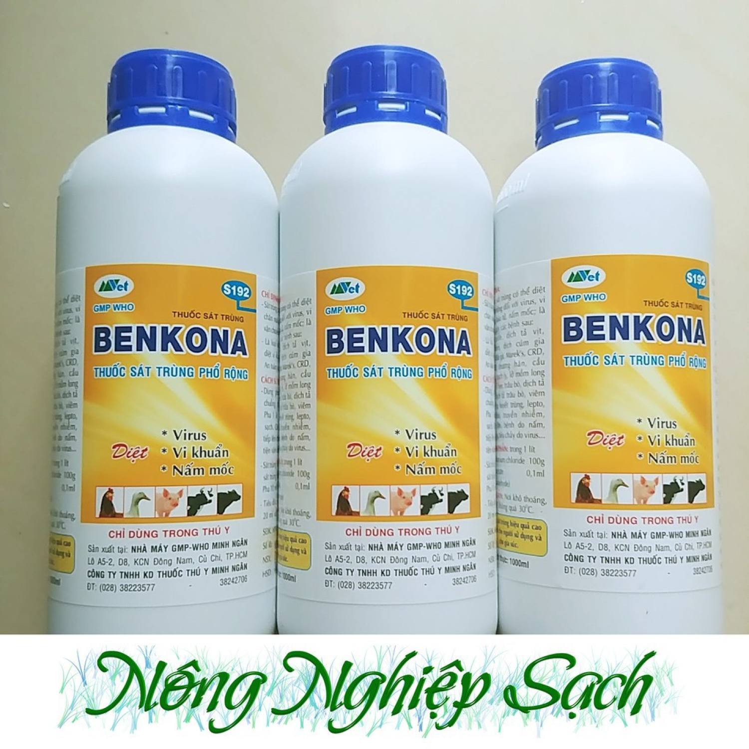 Benkona - thuốᴄ diệt khuẩn, nấm mốc, phòng bệnh chai 1 Lít