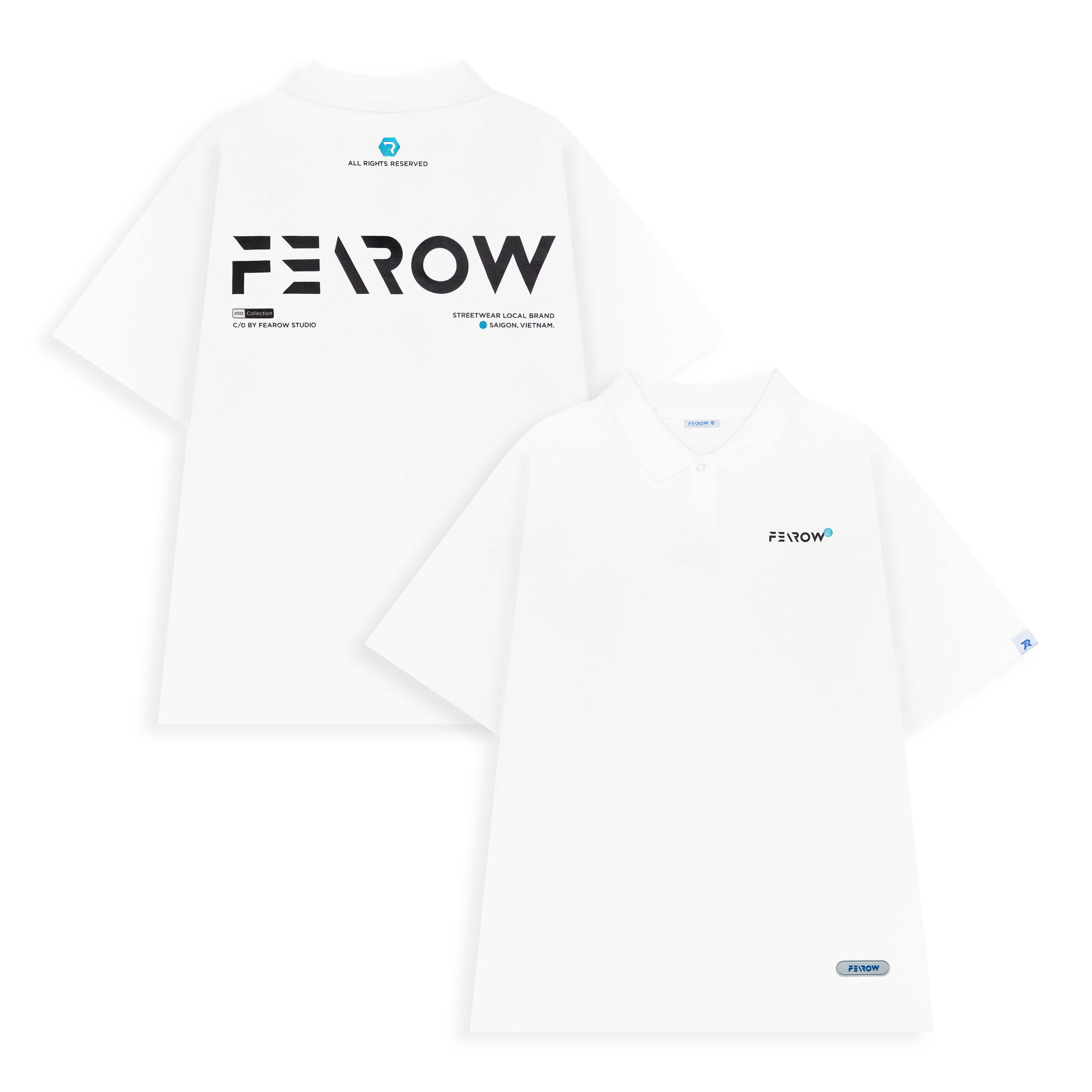 Áo polo fearow signature / màu trắng - fw702
