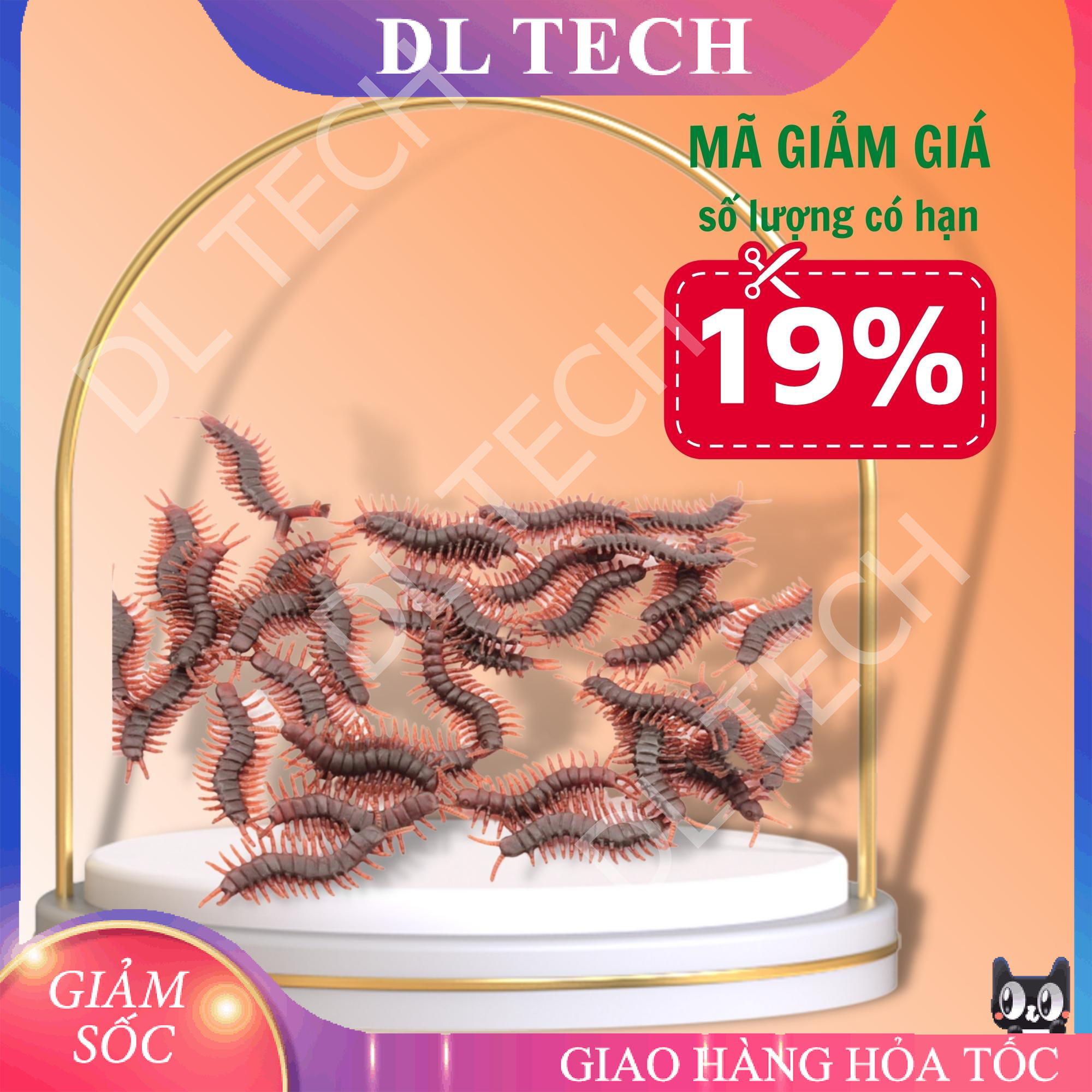 Đồ chơi con rết độc đáo RN5 - Đồ chơi rết nhựa mô phỏng động vật cho bé DL TECH