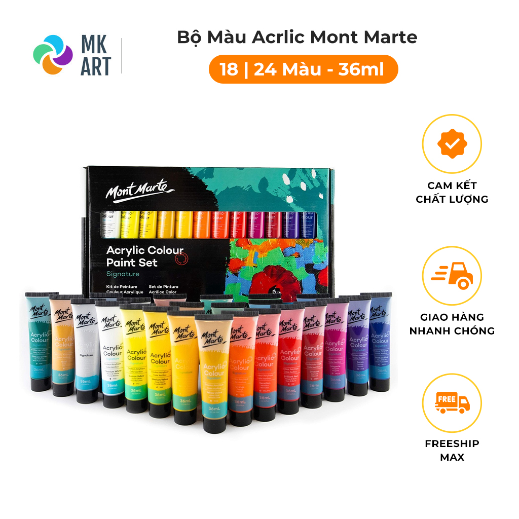 Màu Acrylic Mont Marte 36ML 18/24 màu