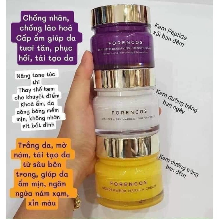 Kem dưỡng forencos trắng da, nâng cơ, chống lão hoá, mờ nếp nhăn ngày & đêm size mini 10ml