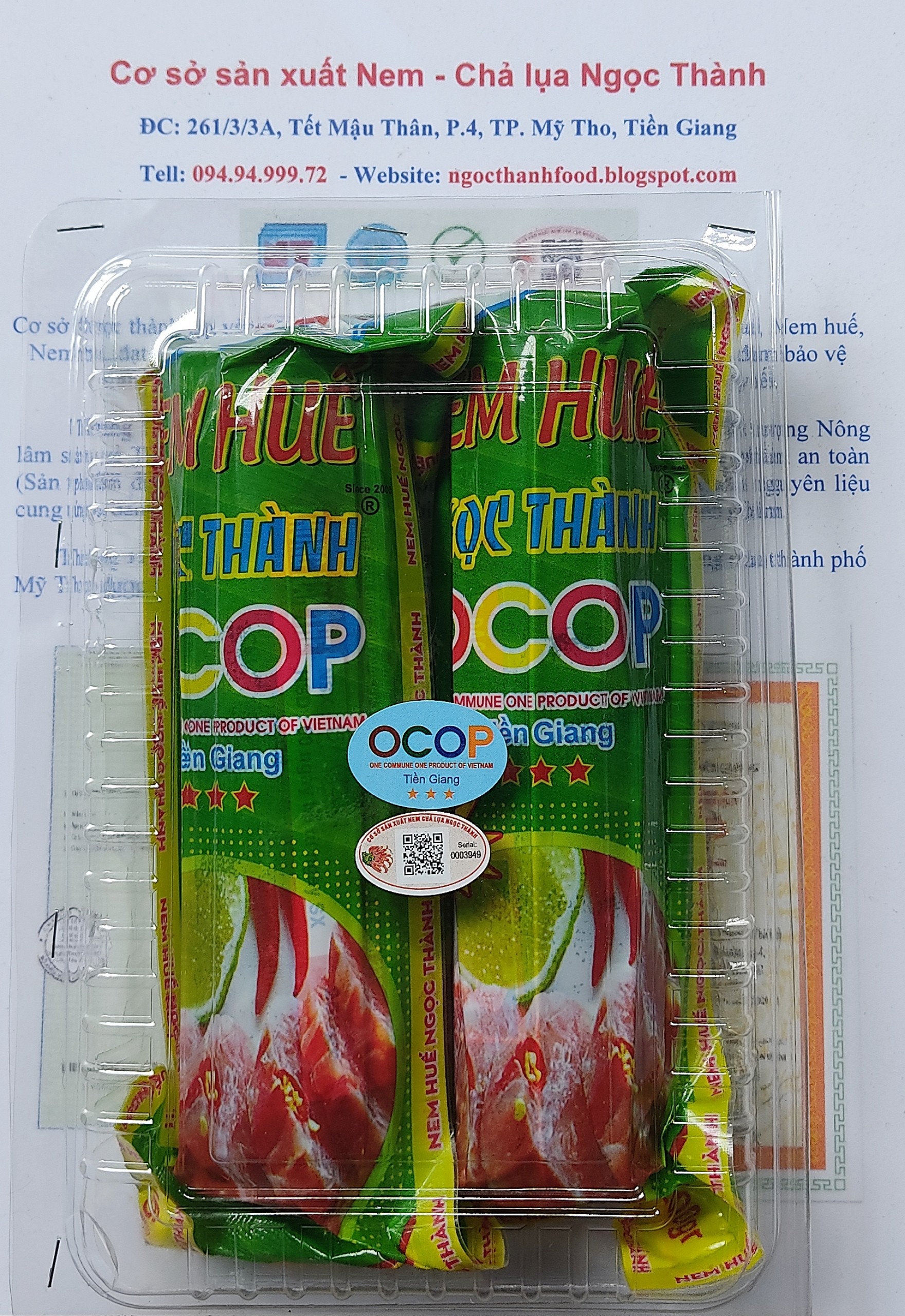 Nem thịt Ngọc Thành - 8 đòn nem Huế (2 kg) - ĐẢM BẢO AN TOÀN THỰC PHẨM [FREESHIP ĐẶC SẢN OCOP]