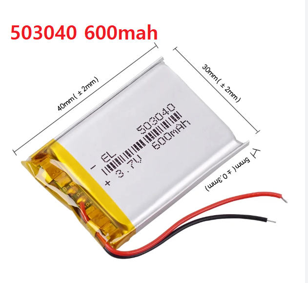 Pin sạc 1s 3.7V 500mah 503040 Lithium Cho tai nghe,loa Mp3 MP4 MP5 GPS PSP Bluetooth