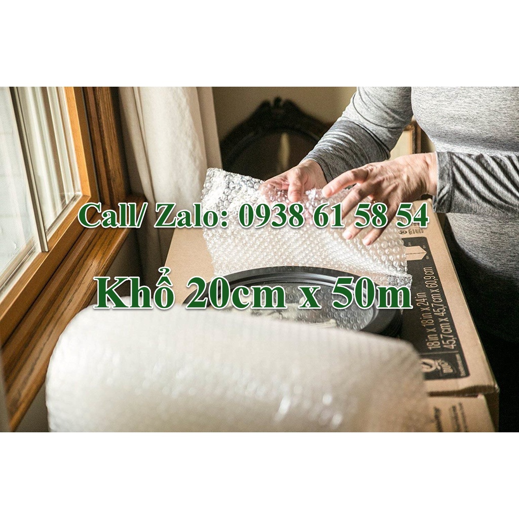 Cuộn xốp hơi bong bóng khí khổ 20cmx50m