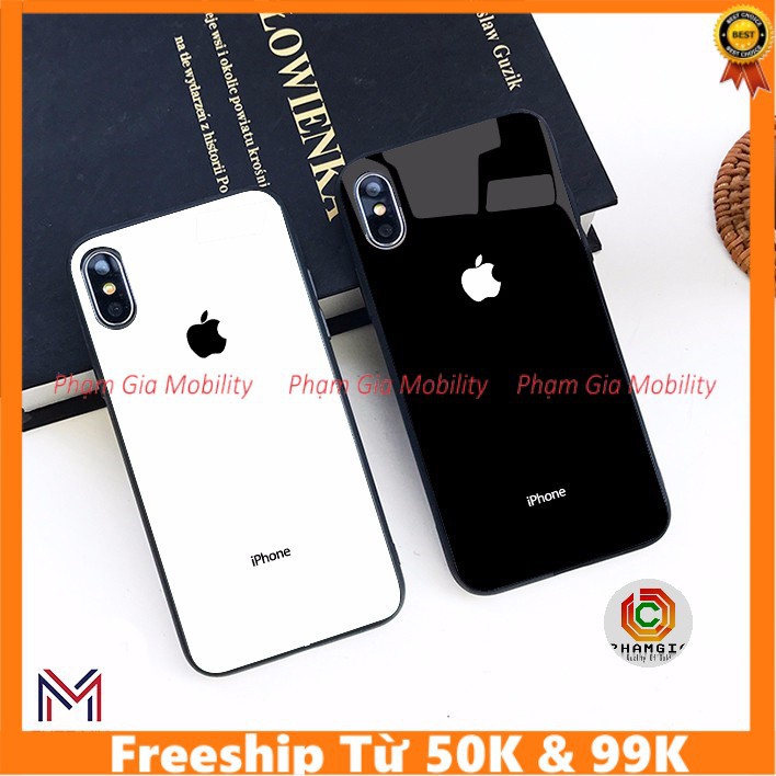 Ốp lưng giả iphone cho Xiaomi Redmi 9A Note 6 Pro  Redmi 7A mặt lưng phủ bóng ép kính chống bể