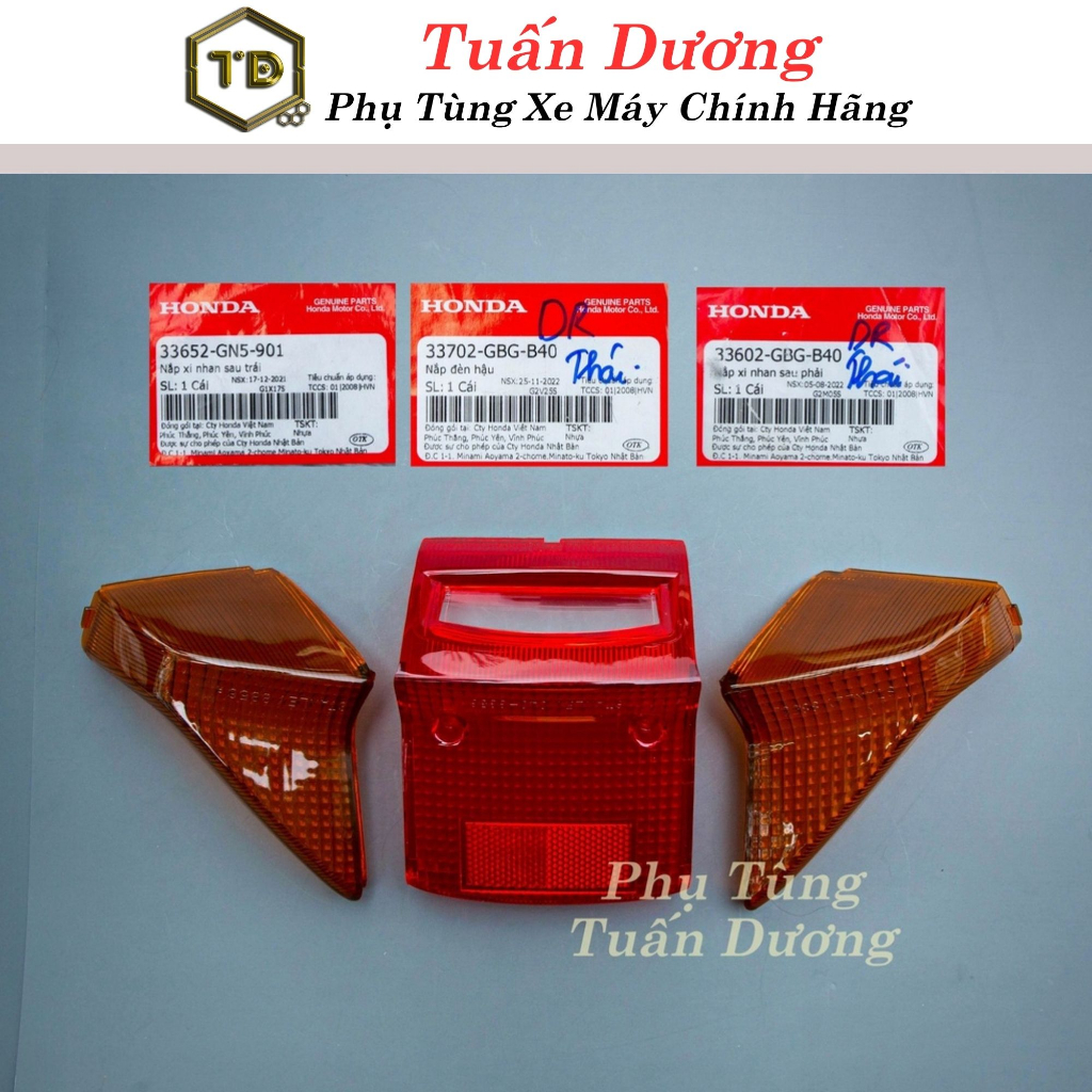 Vỏ nắp đèn hậu dream thái, dream việt chính hãng full bộ - nắp xi nhan dream thái, super dream dày dặn cao cấp