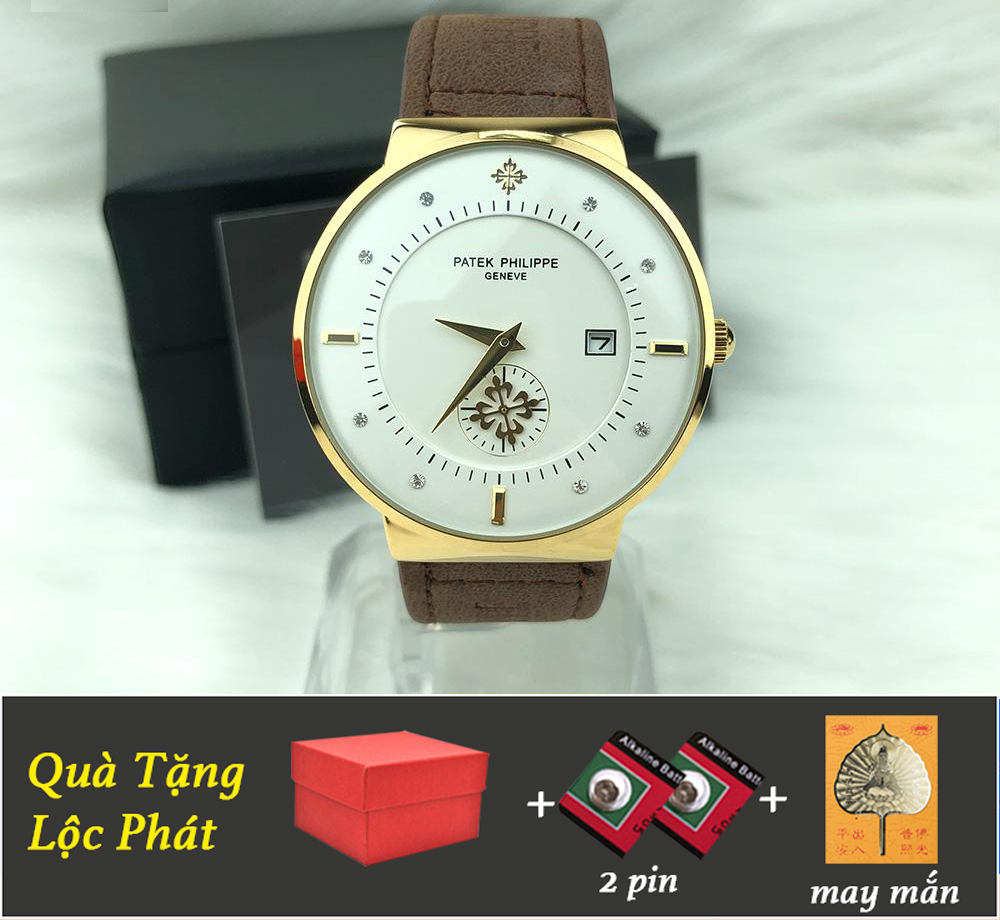 Đồng hồ nam chạy kim rốn dây da cao cấp