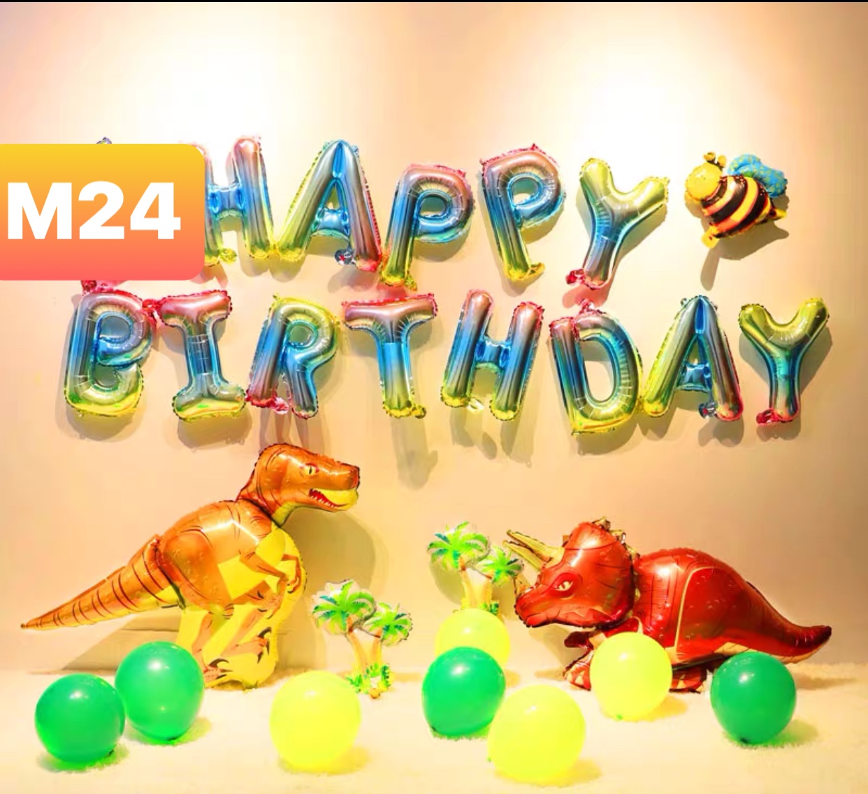 Set trang trí sinh Nhật khủng Long. Set bóng sinh nhật cho bé trai, bé gái Hàng loại 1 giá tốt.