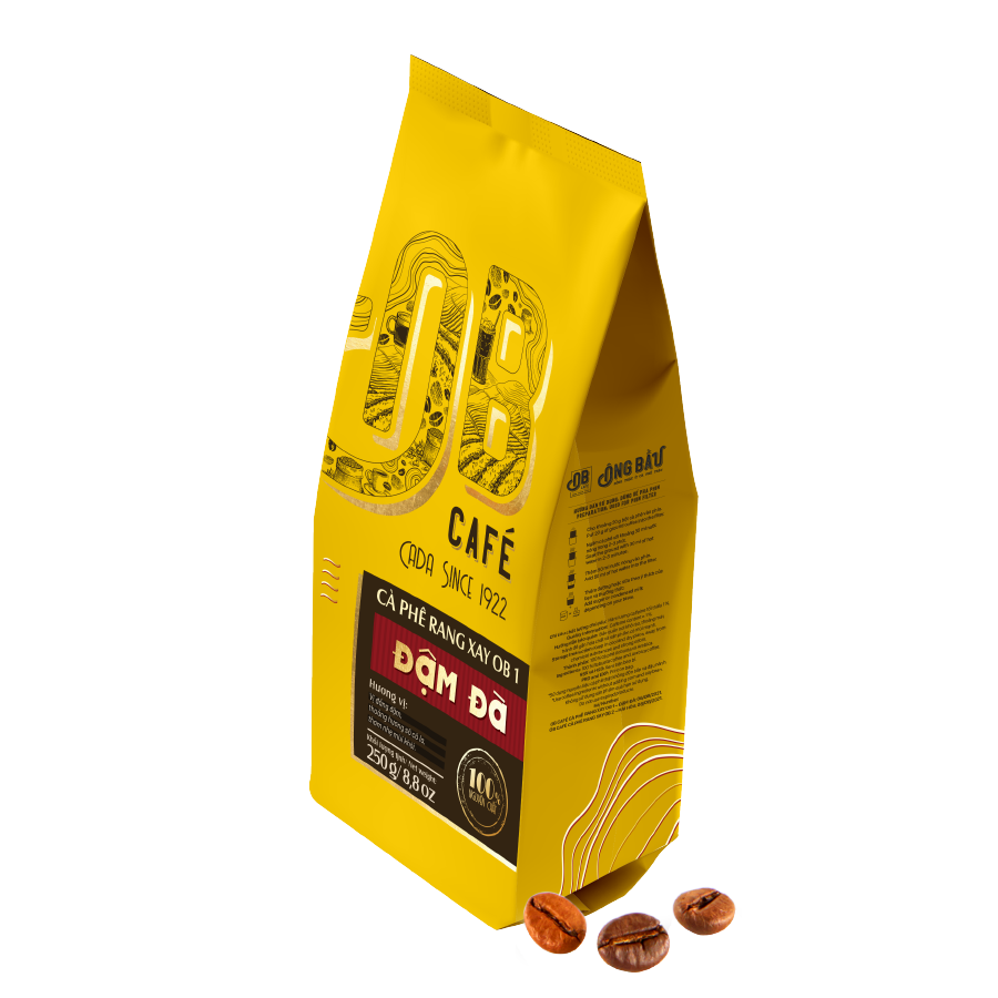 [MIỄN PHÍ SHIP ĐƠN HÀNG 49K] Túi Cà Phê Rang Xay Ông Bầu OB1 Đậm Đà Túi 250g – Thương hiệu NUTIFOOD – TTGT89