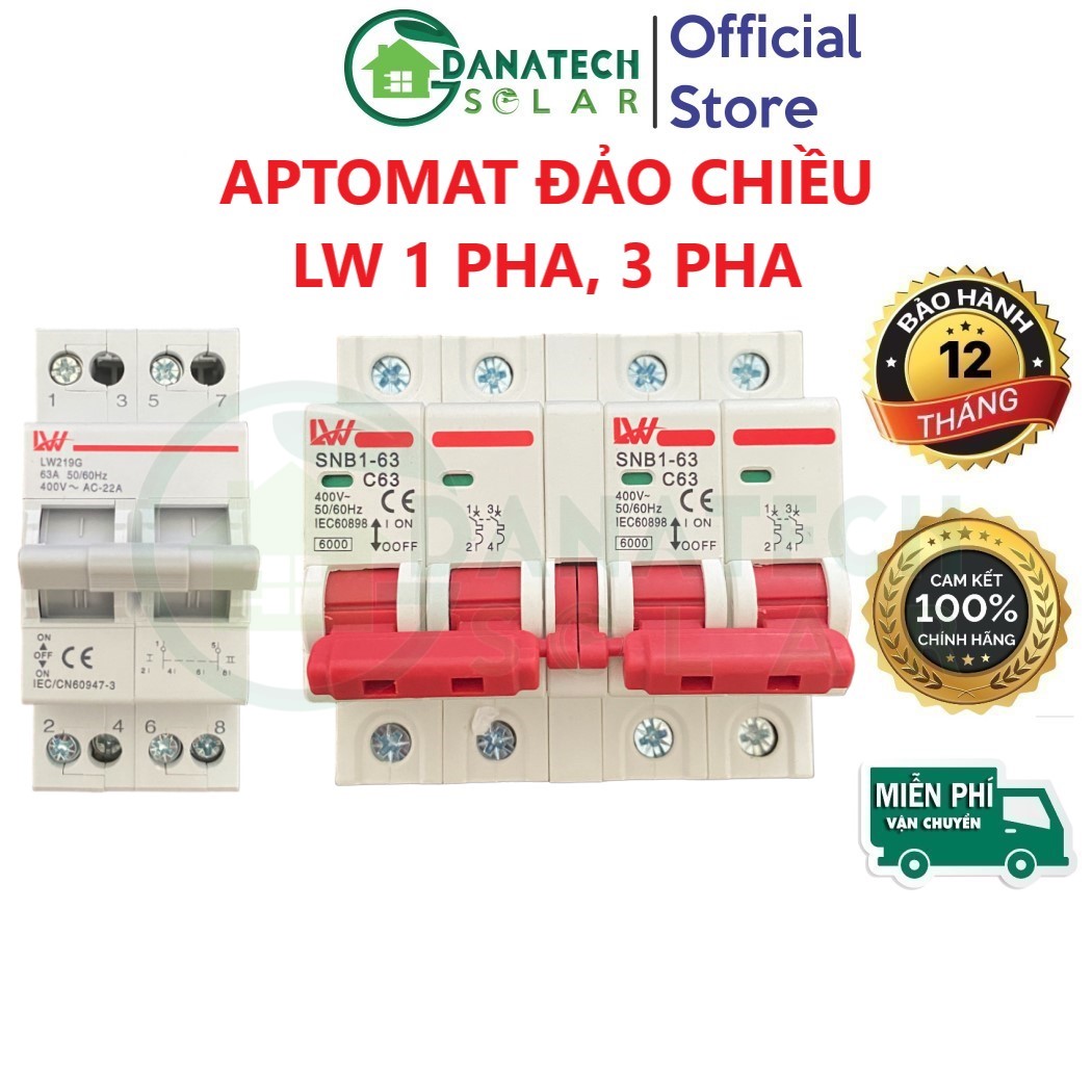 Aptomat đảo chiều 1 pha 3 pha chính hãng LW | Cầu dao đảo chiều chất lượng cao