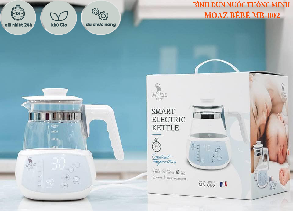 [HCM][ HÀNG CÔNG TY – SIÊU SALE ] Top 3 Bình Đun Nước Siêu Tốc Khử Clo Tốt Nhât Hiện Nay Bình Đun Nước Đa Năng Thông Minh Moaz Bebe MB002 Siêu Tiện Lợi Pha Sữa Pha Trà Pha Cafe Màn Hình Led Hiển Thị Chỉnh Nhiệt Độ Giữ Nhiệt 24h