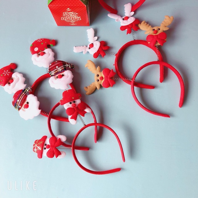 Cài tóc giáng sinh cài tóc noel lò xo xinh xắn Phụ Kiện 68