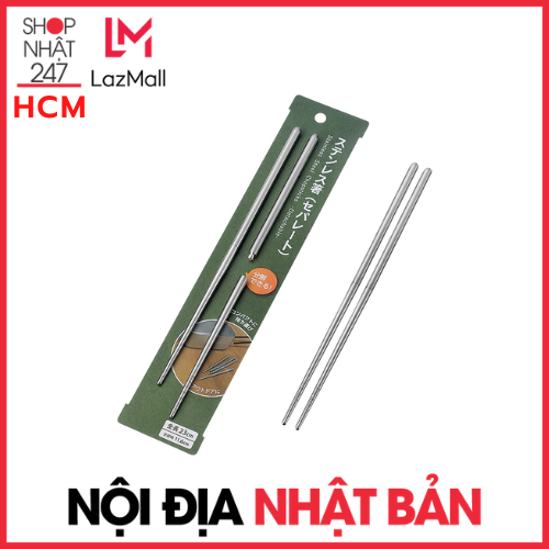 Đũa Inox dài 23cm thân đũa có thể chia đôi Nội địa Nhật Bản