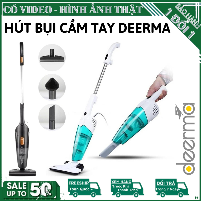 Máy hút bụi cầm tay deerma vacuum cleaner dx118c / dx115c nhỏ gọn tiện lợi - bảo hành 24 tháng