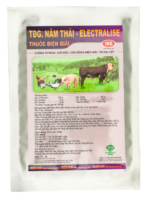 NĂM THÁI TDG ĐIỆN GIẢI 1kg chống stress, giải độc, cân bằng điện giải, chống bại liệt