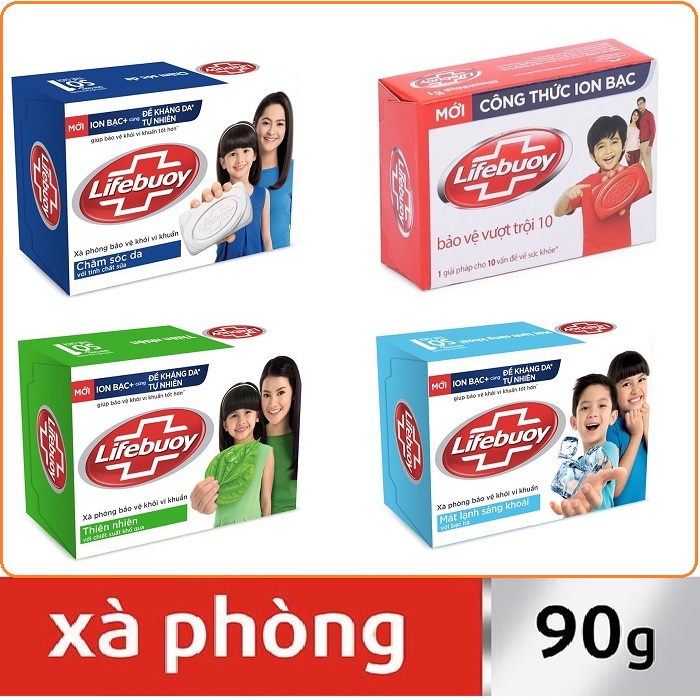 Xà Bông Cục Diệt Khuẩn Lifebuoy 90g - Đủ mùi