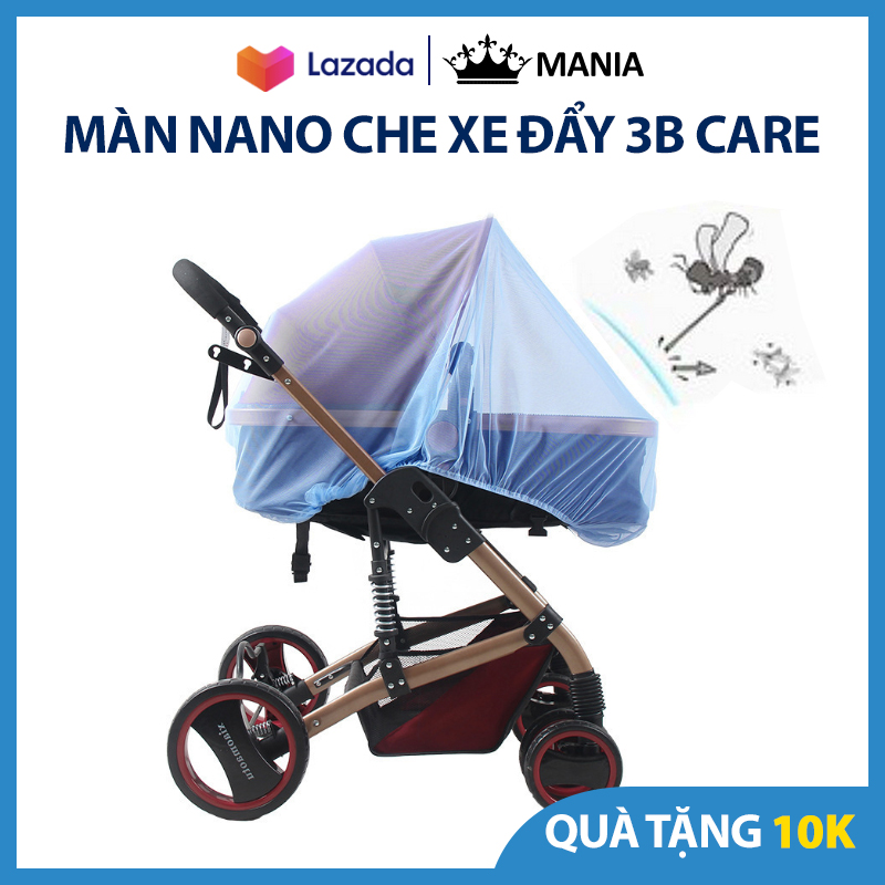 Màn chống muỗi cho em bé 3BCARE, màn mùng chùm xe đẩy, màn chụp cho bé, màn ngủ lưới che xe đẩy em bé chống muỗi, chống bụi bẩn