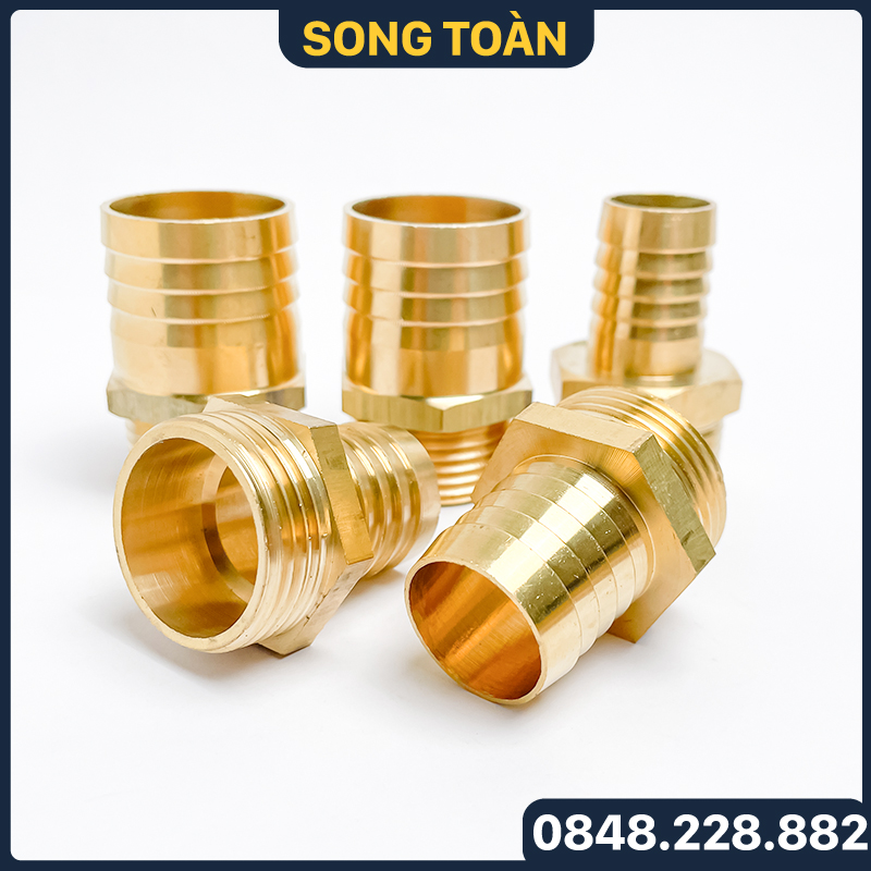 Béc Đuôi Chuột 34 Ren Ngoài, Đầu Nối Đuôi Chuột Ren Ngoài 34 Cắm Lòng Trong Ống Phi 21 27 34mm